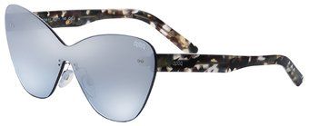 2 - Женские безободковые солнцезащитные очки DP69 DPS038-01 с цветными дужками - фото сверху сбоку