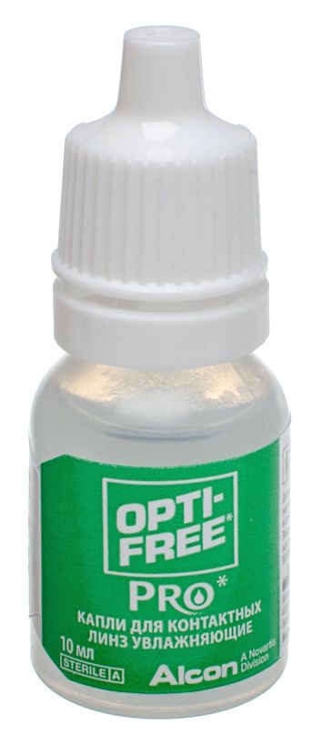Капли для глаз Opti-Free Pro 10 ml - Фото упаковки сбоку