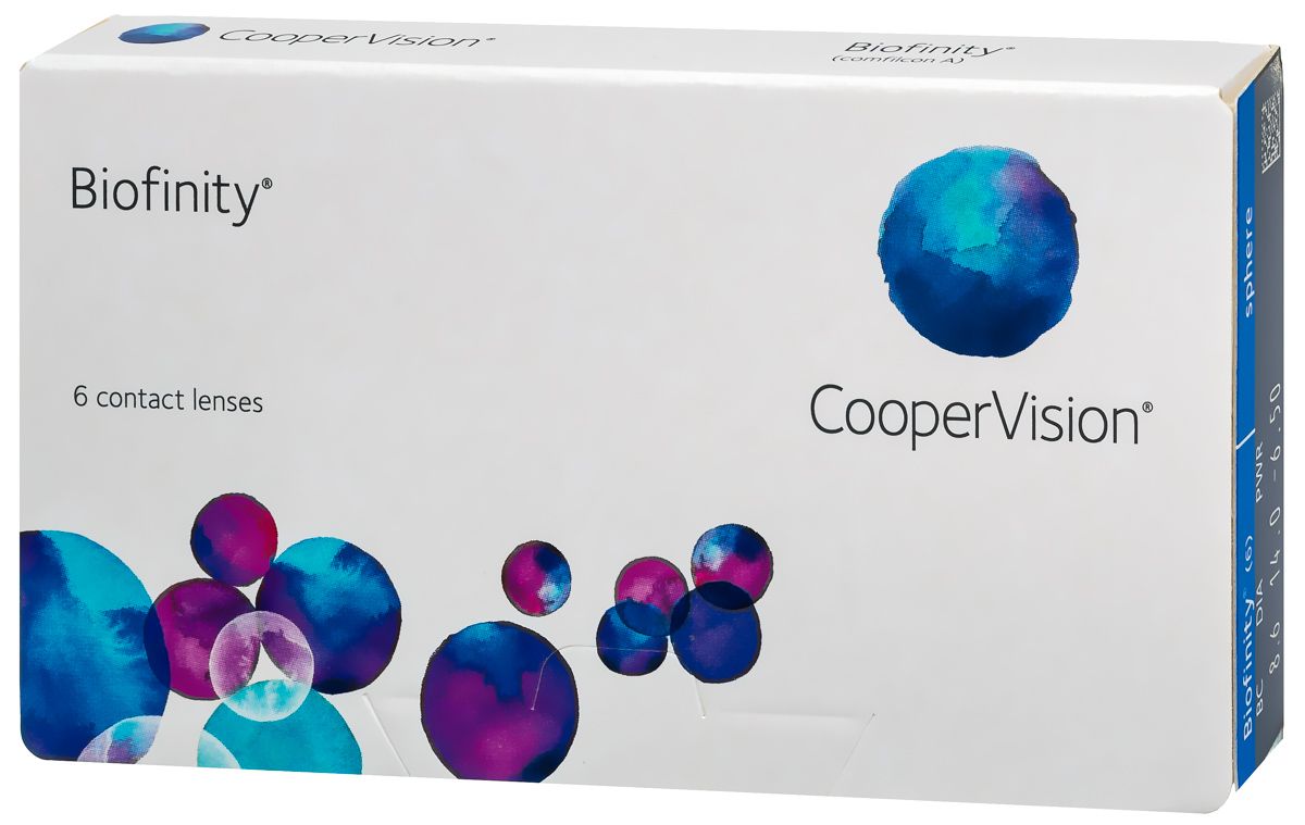 Линзы Biofinity 6 шт - Фото упаковки спереди